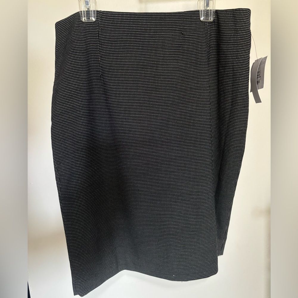 Liz Claiborne Elegant Black Skirt with White Polka Dots